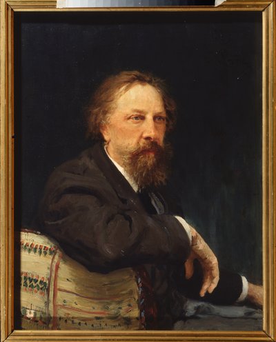 Portrét spisovatele hraběte Alexeje Konstantinoviče Tolstého (Alexis Konstantinovič Tolstoj) (1817-1875). Obraz Ilja Repin (Ilia Repin) (1844-1930), olej na plátně od Ilya Efimovich Repin