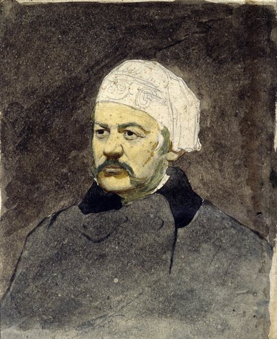 Portrét ruského skladatele Michaila Ivanoviče Glinky (1804-1857) (Michail I. Glinka) - Malba Ilji Jefimoviče Repina (1844-1930), akvarel na kartonu (28x23 cm), cca 1870 - I. Repin Memorial Museum Penates, u Petrohrad (Rusko) od Ilya Efimovich Repin