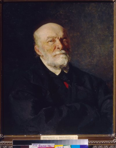 Portrét vědce a pedagoga doktora Nikolaje Ivanoviče Pirogova (1810-1881) (Portrait Of The Scientist, Doctor and Pedagogue N.I.Pirogov). Obraz Ilja Jefimovič Repin (Ilia Repin) (1844-1930), olej na plátně od Ilya Efimovich Repin