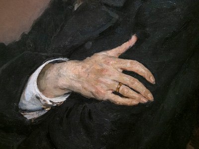Portrét Pavla Michajloviče Treťjakova (detail) od Ilya Efimovich Repin