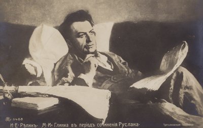 Portrét ruského skladatele Michaila Glinky, 1887 od Ilya Efimovich Repin