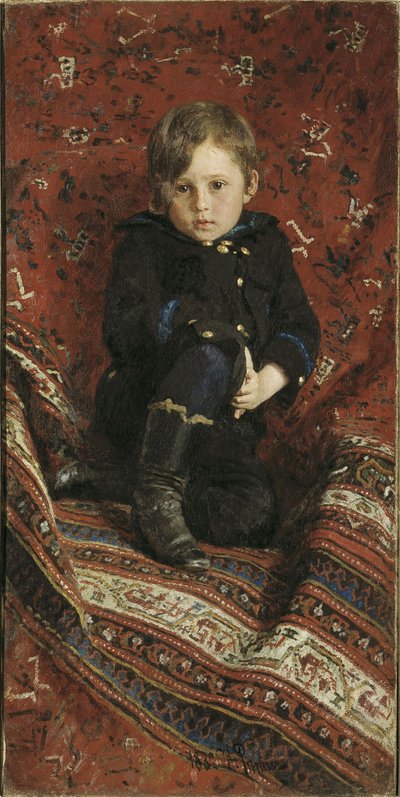 Portrét Yuryho Repina, syna umělců, 1882 od Ilya Efimovich Repin