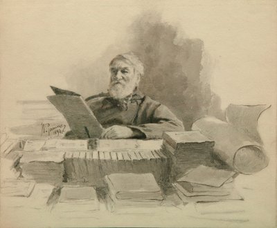 Portrét autora Dmitrije Grigoroviče 1822-1899, 1894 od Ilya Efimovich Repin