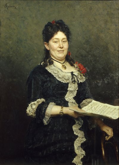 Portrét operní pěvkyně Alexandry Molasové 1845-1929, 1883 od Ilya Efimovich Repin