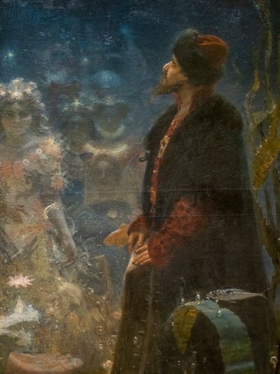 SADKO V PODVODNÍM KRÁLOVSTVÍ (detail) od Ilya Efimovich Repin