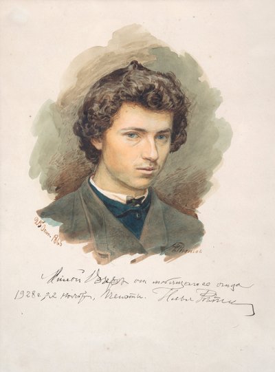 Autoportrét, 1866 od Ilya Efimovich Repin