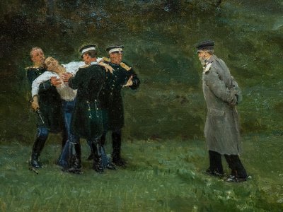 DUEL (detail) od Ilya Efimovich Repin