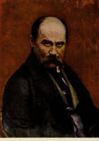 Taras Ševčenko , ukrajinský básník a umělec od Ilya Efimovich Repin