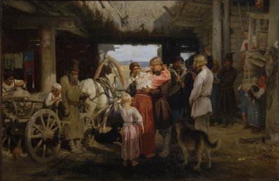 Sbohem rekrutů, 1879 od Ilya Efimovich Repin