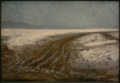 Cesta (silnice ve sněhu) od Ilya Efimovich Repin