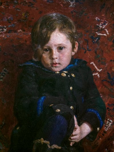 Yuri Repin jako dítě (detail) od Ilya Efimovich Repin