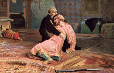 Ivan Hrozný a jeho syn Ivan 16. listopadu 1581 od Ilya Efimovich after Repin