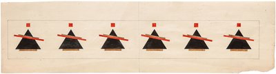 Skica pro suprematistickou skladbu, 1922 od Ilya Grigorevich Chashnik