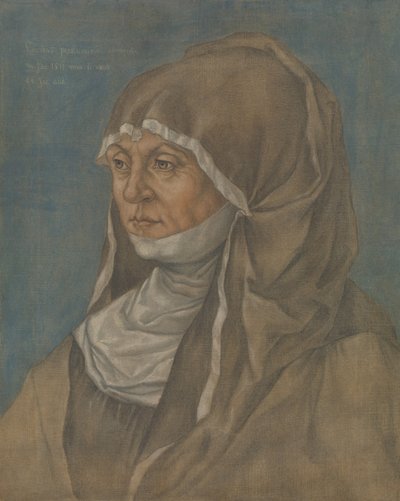 Portrét ženy, prý Caritas Pirckheimer 1467-1532. od Imitator of Albrecht Dürer