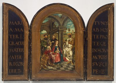 Klanění tří králů, pravděpodobně sedmnácté století. od Imitator of Netherlandish