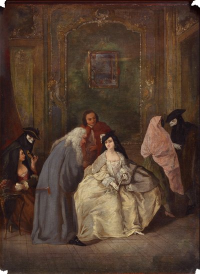 Setkání prokurátora a jeho manželky od Imitator of Pietro Longhi