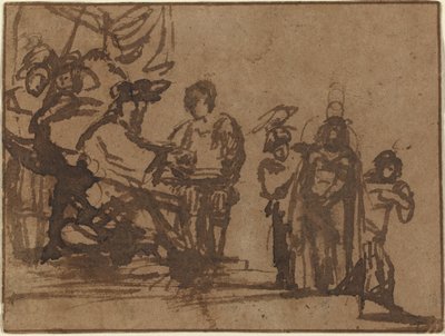 Kristus před Pilátem od Imitator of Rembrandt van Rijn