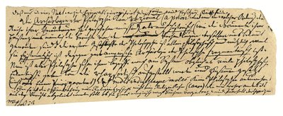 Autografní rukopis v němčině, poznámky o filozofii a univerzitě v Königsbergu (pero a tuš na papíře) od Immanuel Kant