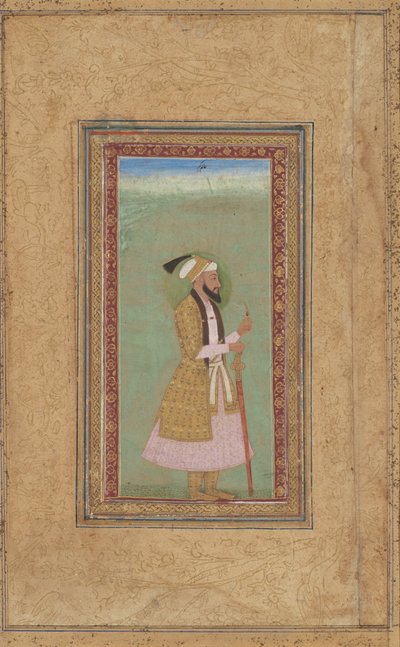 Portrét prince s rubínem od Indian 18th Century