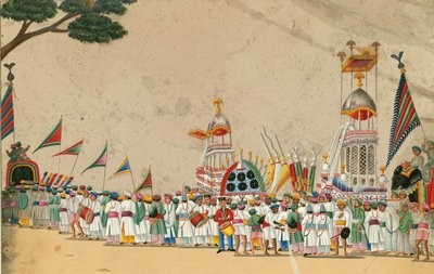 Festivalový průvod, c. 1800 od Indian Art