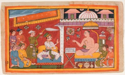 Učitel džinismu přijme prince a jeho družinu od Indian School