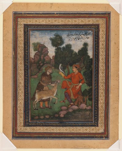 Sokolník a hajný, cca 1600 (wc na papíře) od Indian School