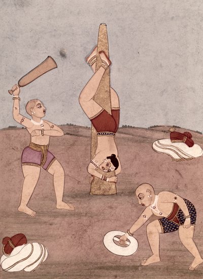 Akrobati předvádějící fyzické výkony od Indian School