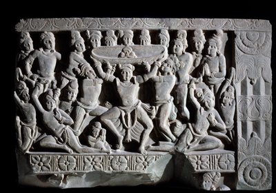 Klanění turbanu (fragment reliéfu, 225-325) od Indian School