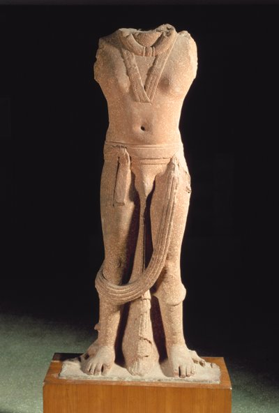 Bódhisattva, Mathura (červený pískovec) od Indian School