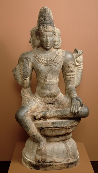 Brahma, dynastie Chola (žula se stopami gesso a červeného pigmentu) od Indian School