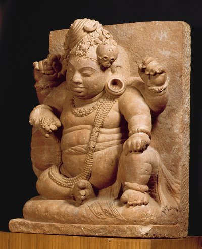 Postava Šivy jako Vamana, Mansar Maharashtra (červený pískovec) od Indian School