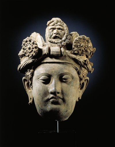 Hlava bódhisattvy z Gandháry od Indian School