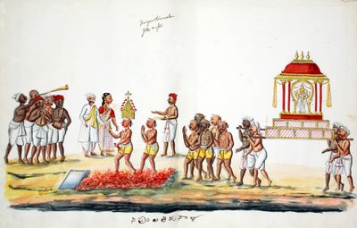 Hinduistický obřad chůze u ohně (wc na papíře) od Indian School