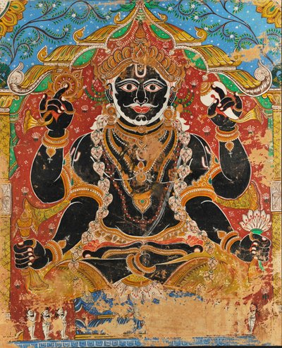 Jagannath (nástěnná malba) od Indian School