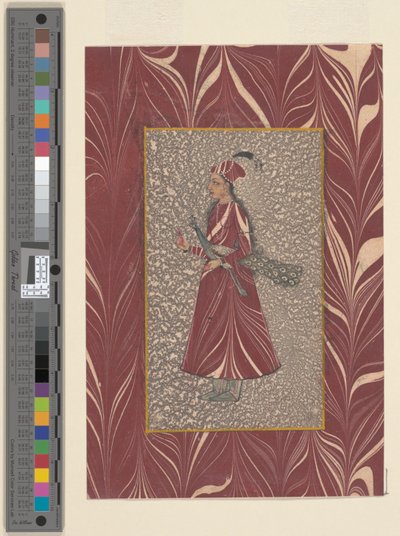 Lady Carrying a Peacock, Bijapur, c.1660 od Indian School