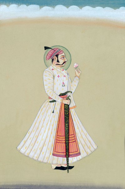 Miniatura Maharana Amar Singh Udaipur od Indian School
