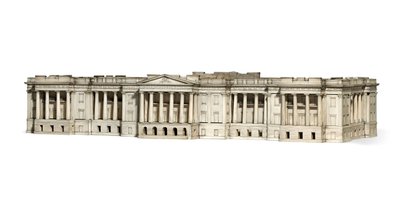 Model paláce Hazarduari, Murshidabad, kolem roku 1835 od Indian School