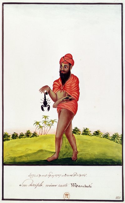 Ms Indien 743 Prodejce prostředků proti štípnutí štírem, 1831 od Indian School