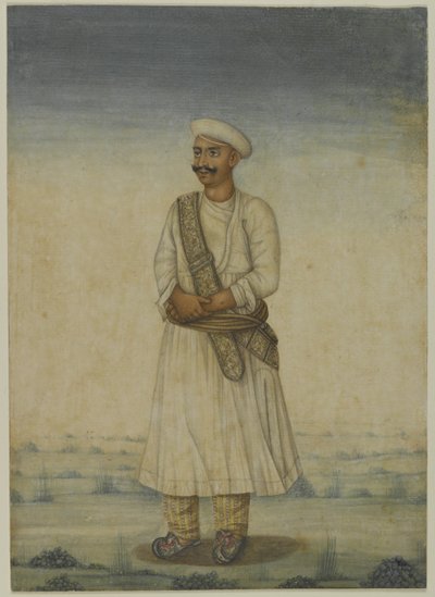 Portrét muže (akvarel na papíře) od Indian School