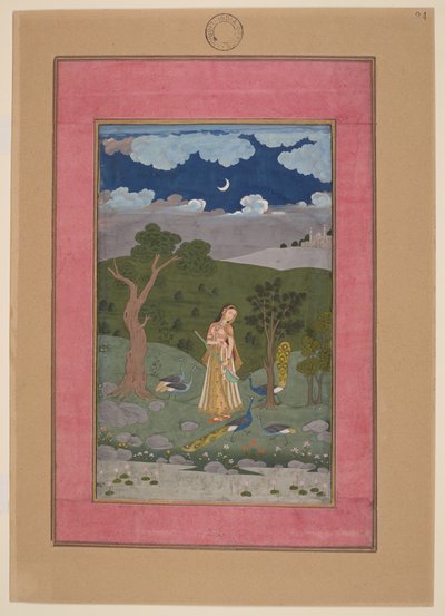 Sorath Ragini, Indie, Hajdarábád, kolem roku 1760; Johnson Album 37, č. 24 (tuš, barvy a zlato na papíře) od Indian School