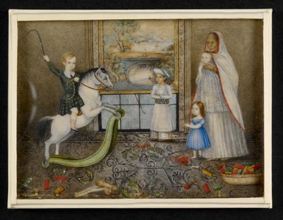 The Children of Sir John and Lady Login with their Ayah and Indian playmate, c.1846 (akvarel na slonovině) od Indian School