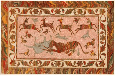 The Tigers Prey, cca 1650 (neprůhledné wc a zlato na papíře) od Indian School