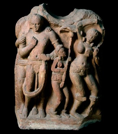 Bohatá kurtizána Vasantasena (socha, Kushan Empire) od Indian School