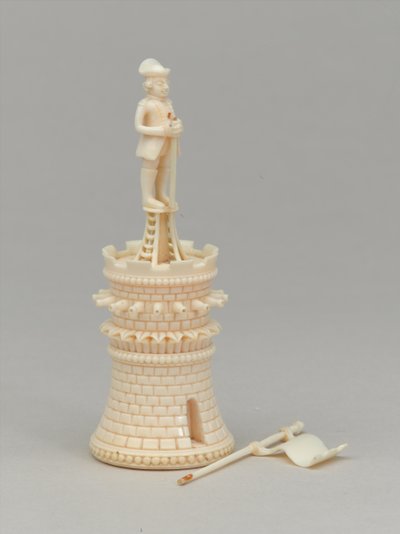Bílá věž, šachová figurka, Indie, cca 1820 od Indian School