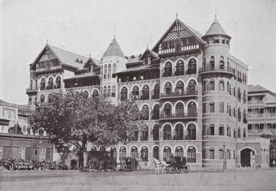 Bombaj / Bombaj: Obytné prostory Royal Bombay Yacht Clubu (č/b fotografie) od Indian photographer