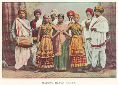 Indiánští domorodci: Madras Natch Party (barevná fotografie) od Indian photographer
