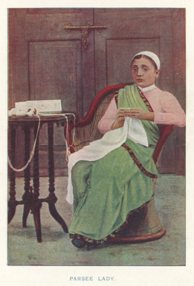 Indiánští domorodci: Parsee Lady (barevná fotografie) od Indian photographer