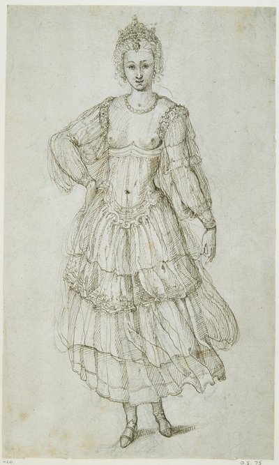 A Daughter of the Morn, c.1611 (pero a inkoust na papíře) od Inigo Jones