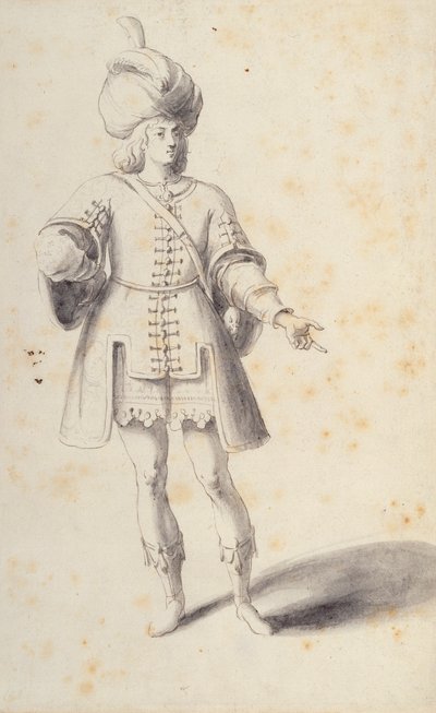 Vznešená perská mládež (pero a inkoust na papíře) od Inigo Jones
