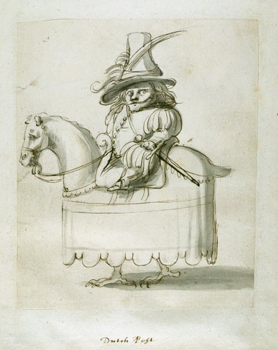 Holandská stránka (pero a inkoust na papíře) od Inigo Jones